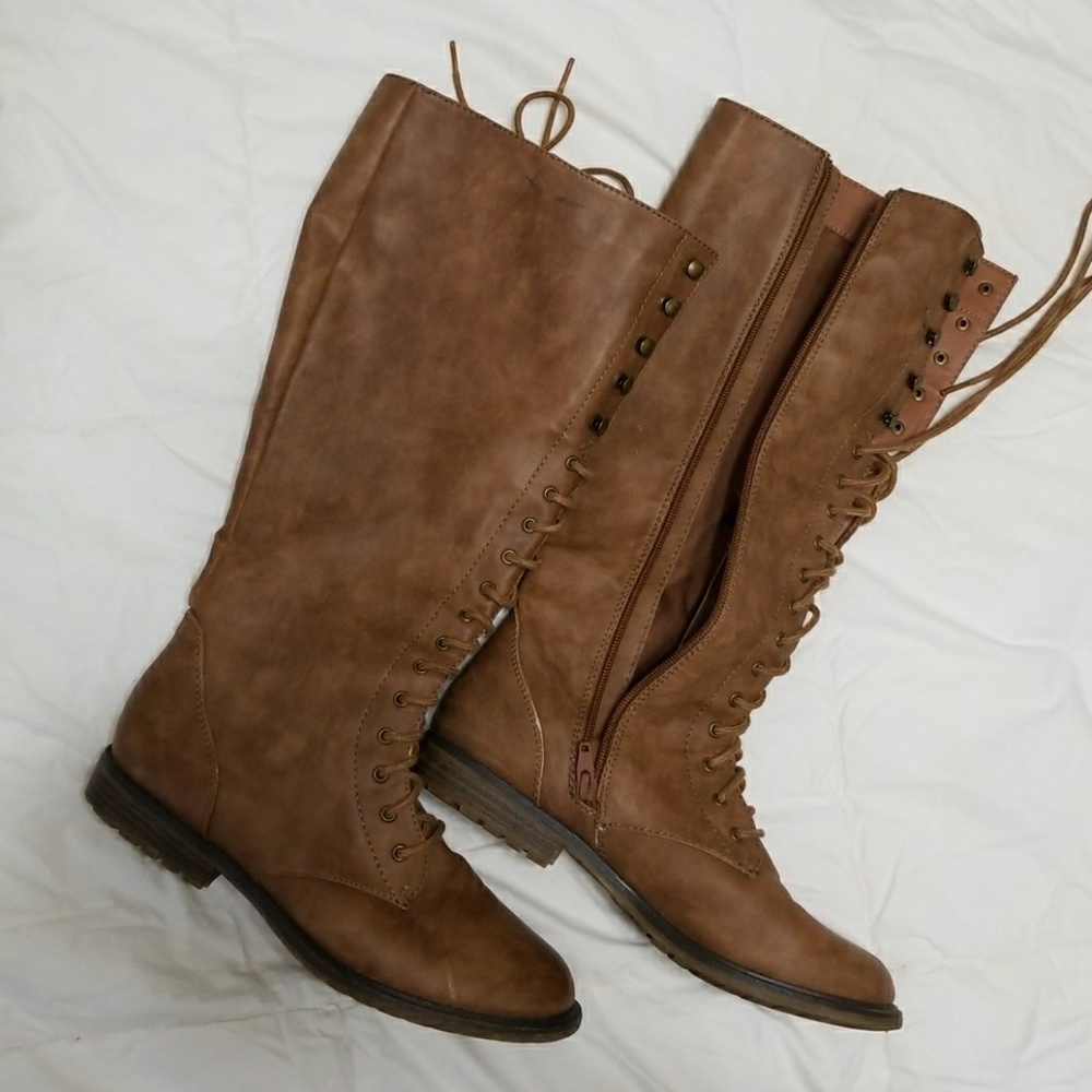 Lace up combat boots